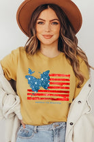 Butterfly USA Flag Graphic T-Shirt - RARA Boutique 