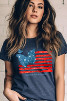 Butterfly USA Flag Graphic T-Shirt - RARA Boutique 