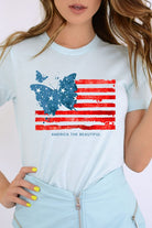 Butterfly USA Flag Graphic T-Shirt - RARA Boutique 