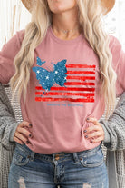 Butterfly USA Flag Graphic T-Shirt - RARA Boutique 