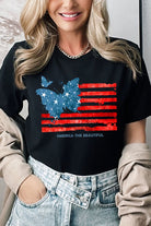 Butterfly USA Flag Graphic T-Shirt - RARA Boutique 