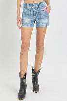 Patch Pocket Denim Shorts - Risen - RARA Boutique 