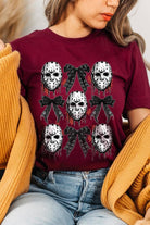 Jason Mask Bow Halloween Graphic T Shirt - RARA Boutique 