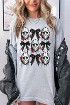 Jason Mask Bow Halloween Graphic T Shirt - RARA Boutique 