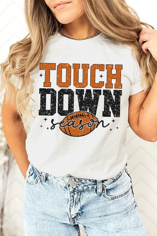 Football Touchdown Season Graphic T Shirt - RARA Boutique 