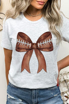 Coquette Football Bow Graphic T Shirt - RARA Boutique 