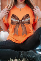 Coquette Football Bow Graphic T Shirt - RARA Boutique 