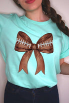 Coquette Football Bow Graphic T Shirt - RARA Boutique 