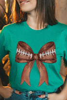 Coquette Football Bow Graphic T Shirt - RARA Boutique 