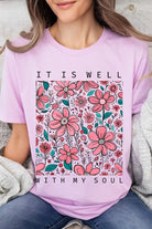 It Is Well With My Soul Flower Graphic Tee - RARA Boutique 