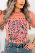 It Is Well With My Soul Flower Graphic Tee - RARA Boutique 