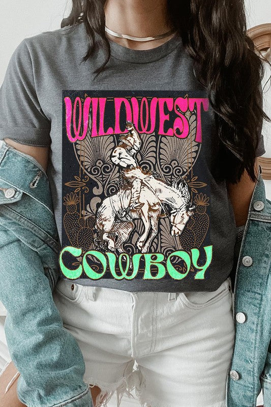 Wild West Cowboy Graphic Tee - RARA Boutique 