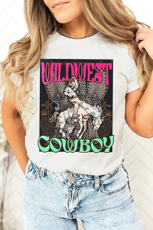 Wild West Cowboy Graphic Tee - RARA Boutique 