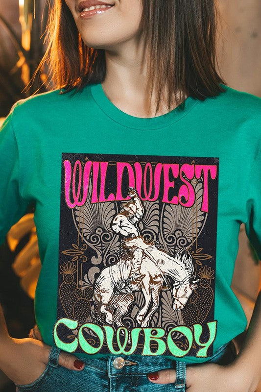 Wild West Cowboy Graphic Tee - RARA Boutique 