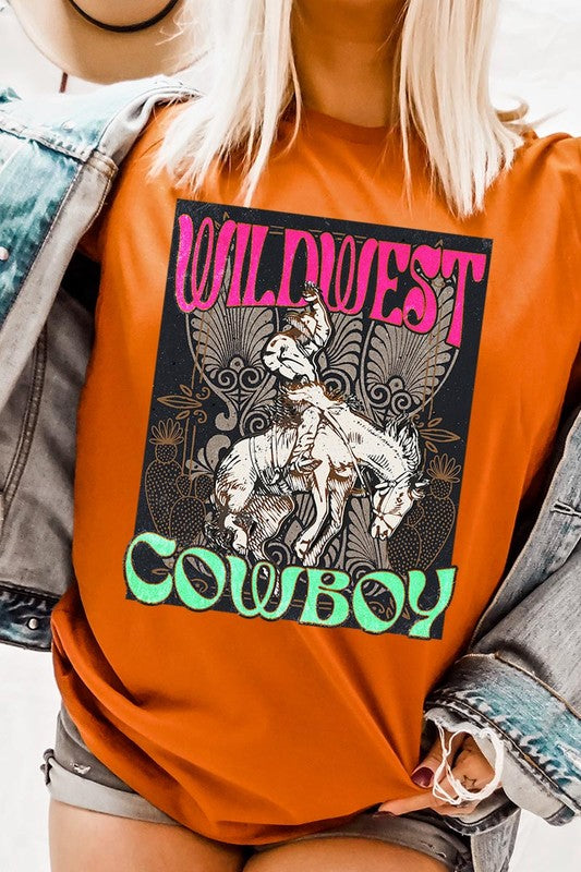 Wild West Cowboy Graphic Tee - RARA Boutique 