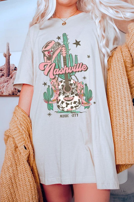 Nashville Music City Graphic Tee - RARA Boutique 