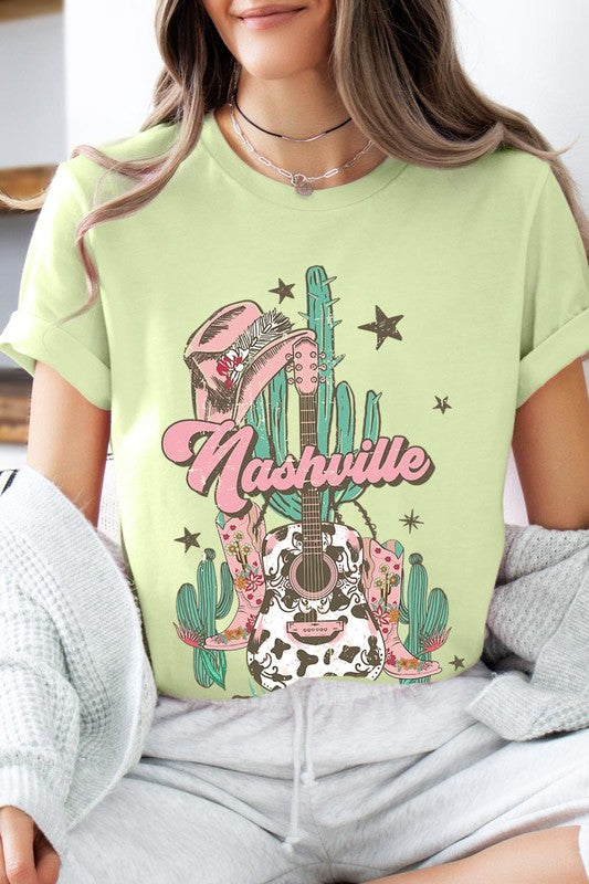 Nashville Music City Graphic Tee - RARA Boutique 