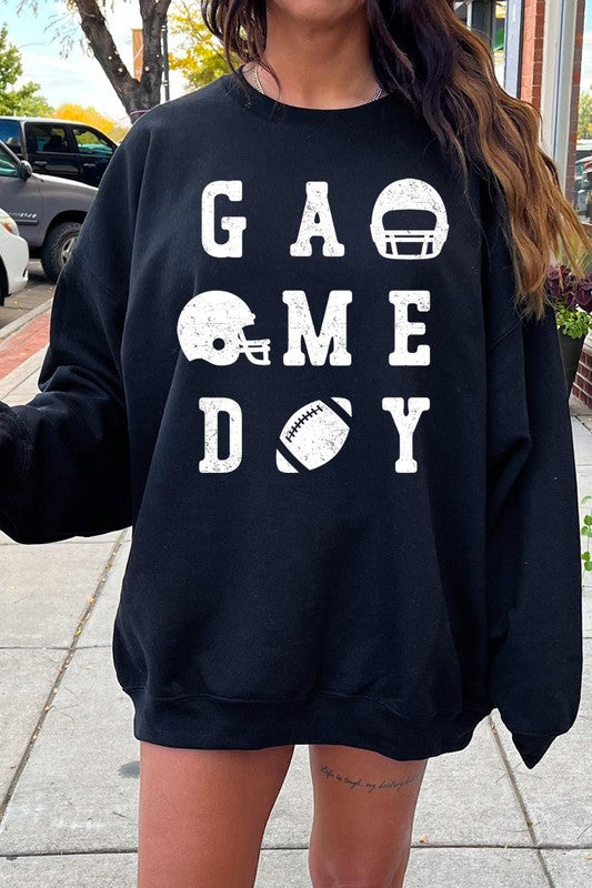 Gameday Football Graphic Fleece Sweatshirt - RARA Boutique 