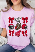 Coquette Football Bow Graphic Tee - RARA Boutique 