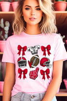 Coquette Football Bow Graphic Tee - RARA Boutique 