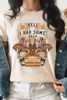 Hell I Had Some Help Western Graphic Tee - RARA Boutique 