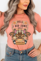 Hell I Had Some Help Western Graphic Tee - RARA Boutique 