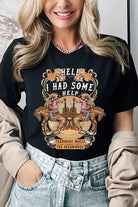 Hell I Had Some Help Western Graphic Tee - RARA Boutique 