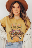 Hell I Had Some Help Western Graphic Tee - RARA Boutique 