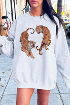 Tigers Graphic Fleece Sweatshirt - RARA Boutique 