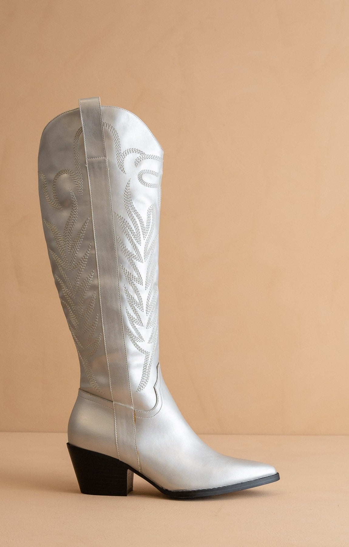 Knee High Metallic boots- Oasis - RARA Boutique 