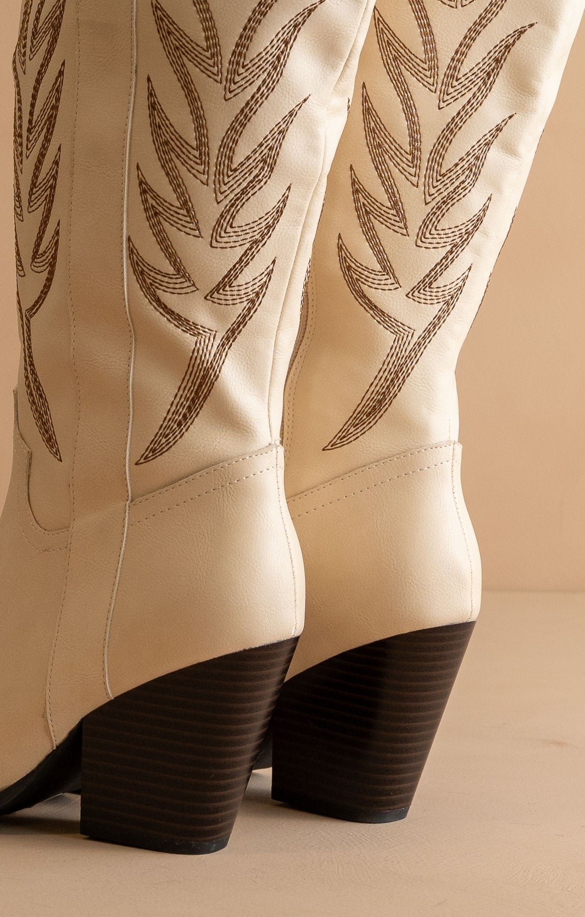 Tall Knee High Western Embroidered Pointed Toe Boots - Oasis Society - RARA Boutique 
