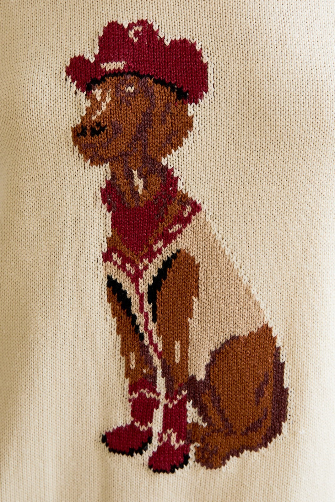 Western Cowboy Dog Print Knit Sweater - Sunday Edition - RARA Boutique 