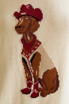 Western Cowboy Dog Print Knit Sweater - Sunday Edition - RARA Boutique 