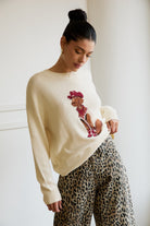 Western Cowboy Dog Print Knit Sweater - Sunday Edition - RARA Boutique 