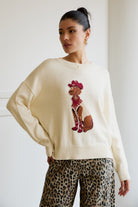 Western Cowboy Dog Print Knit Sweater - Sunday Edition - RARA Boutique 
