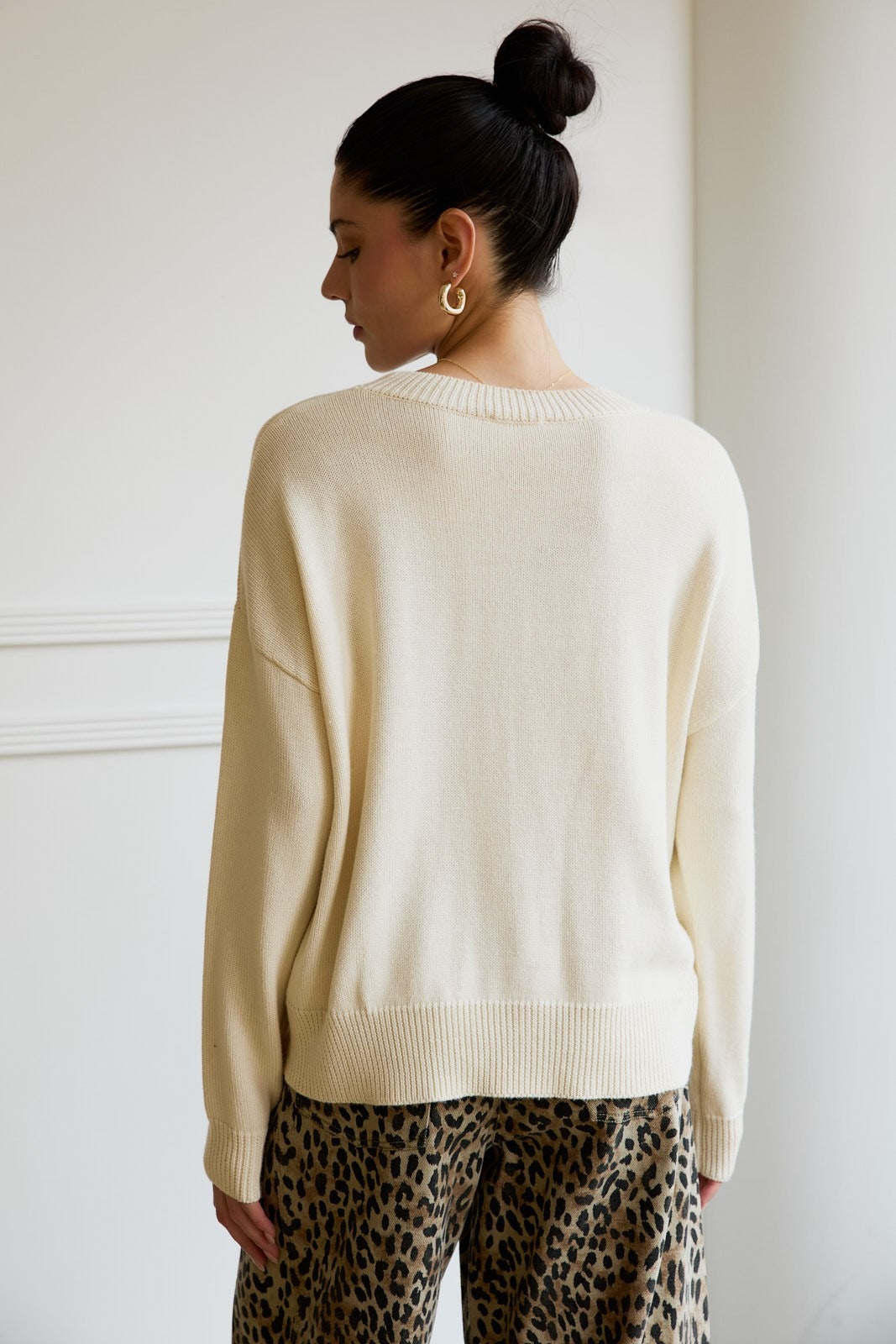 Western Cowboy Dog Print Knit Sweater - Sunday Edition - RARA Boutique 