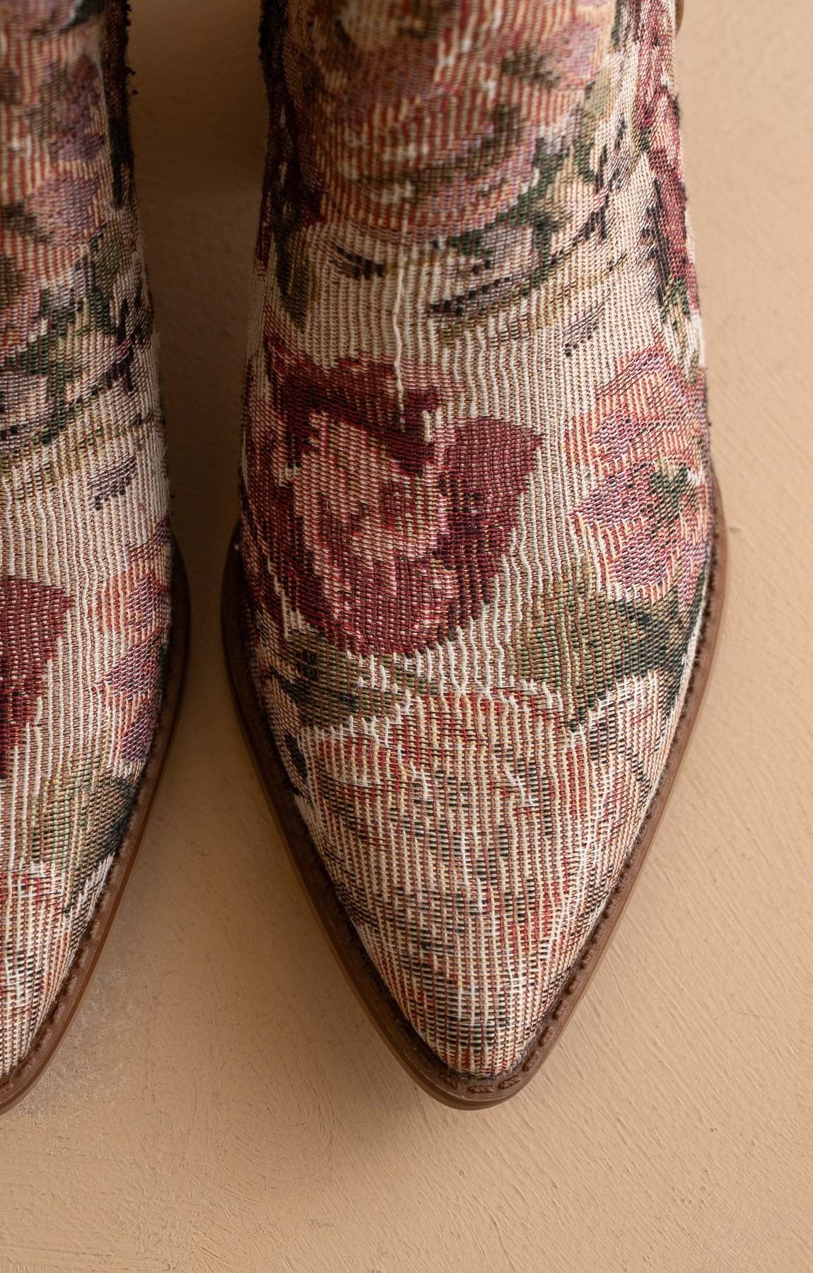 Vintage Floral Jacquard Tapestry Western Boots - Oasis Society - RARA Boutique 