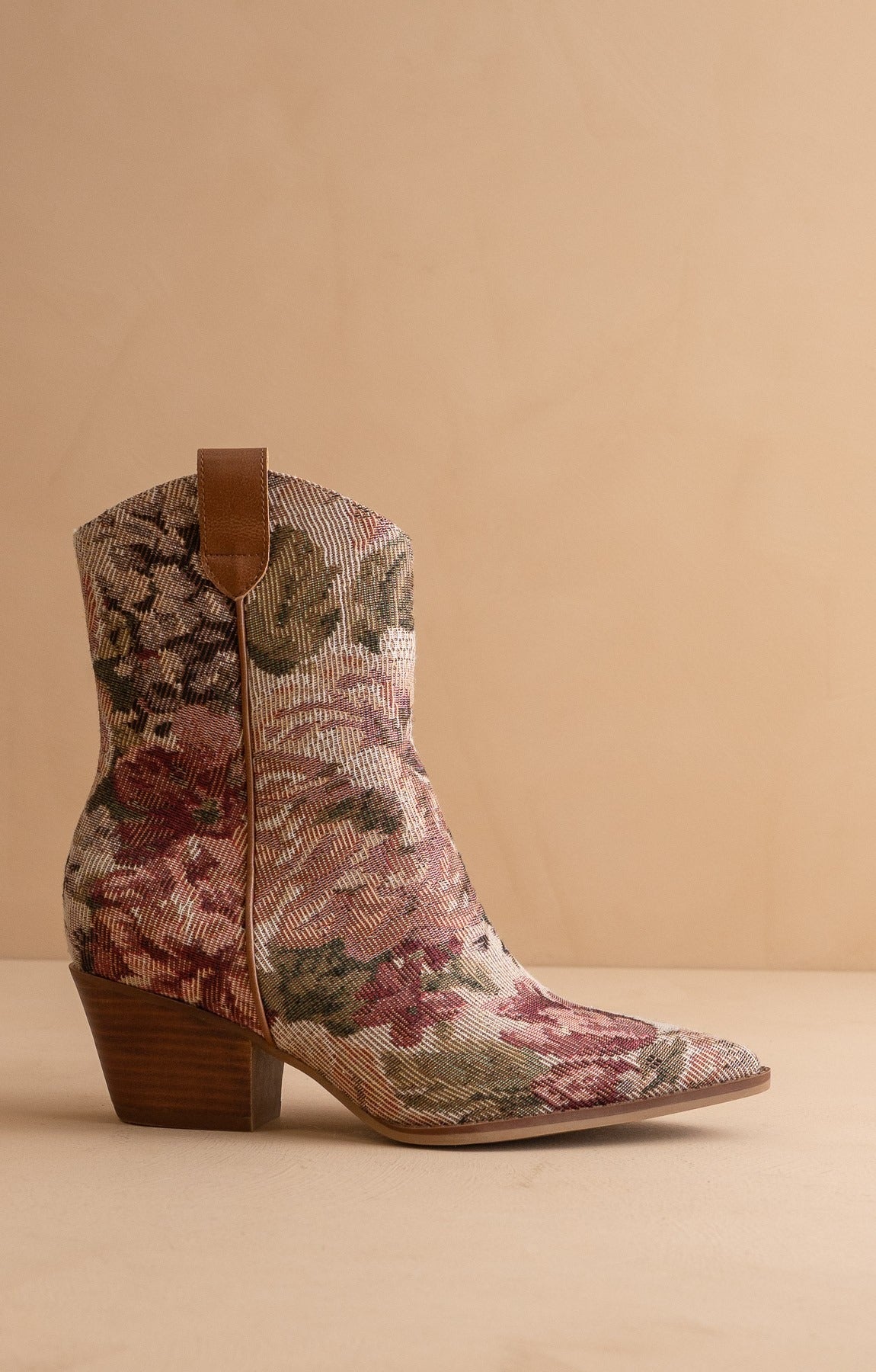 Vintage Floral Jacquard Tapestry Western Boots - Oasis Society - RARA Boutique 