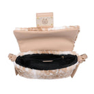 Urban Expressions Tuesday Beverly deer print fur crossbody bag with adjustable strap and zipper closure.