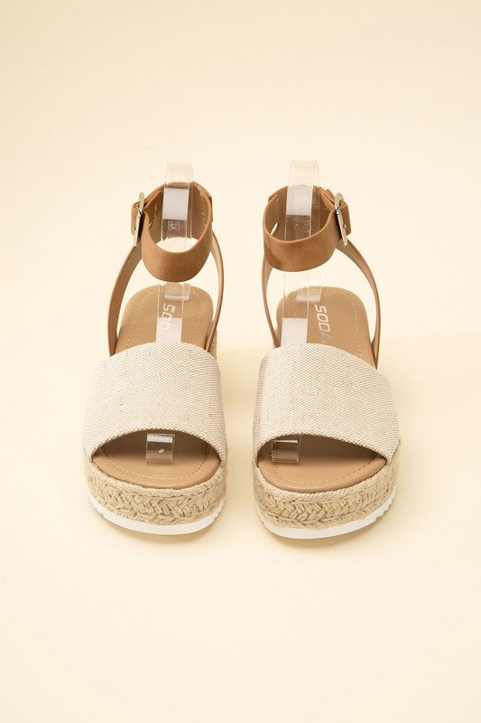 Espadrille Platform Ankle Strap Sandals - RARA Boutique 