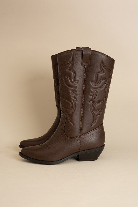 Tall Western Boots with Pointed Toe - RARA Boutique 