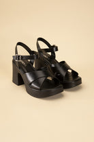 Crisscross Sandal Heels - RARA Boutique 