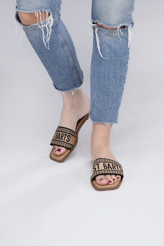 St Barts Flair Slides - RARA Boutique 