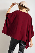 Drapey Short Sleeve Crepe Poncho Blouse Top - eesome - RARA Boutique 