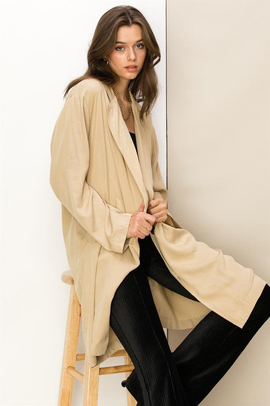 Button-Front Oversized Coat- HYFVE - RARA Boutique 