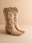 Mid-Calf Western Boots with Bows - Oasis Society - RARA Boutique 