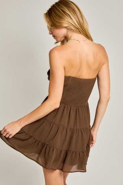 Strapless Tiered Bustier Mini Dress - Le Lis - RARA Boutique 