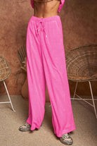 Velvet Sleeveless Round Neck Top and Pants Set - RARA Boutique 