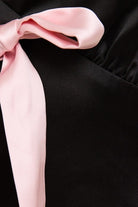 Contrast Bow Front Satin Halter Neck Top - Le Lis - RARA Boutique 