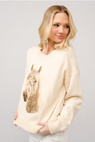 Horse sweater - blue B - RARA Boutique 